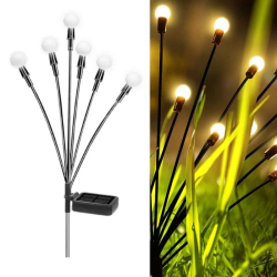 Lampes Solaires De Jardin Extérieur Lot De 2 À 6 Têtes Lumière Chaude Étanches Allumage Automatique 8 À 12 H - www.yonis-shop...