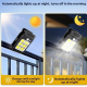 Lampe Solaire Extérieure À Détecteur De Mouvement Pour Jardin 24 LED 3 Modes Sans Câblage Résistante À La Pluie - www.yonis-s...