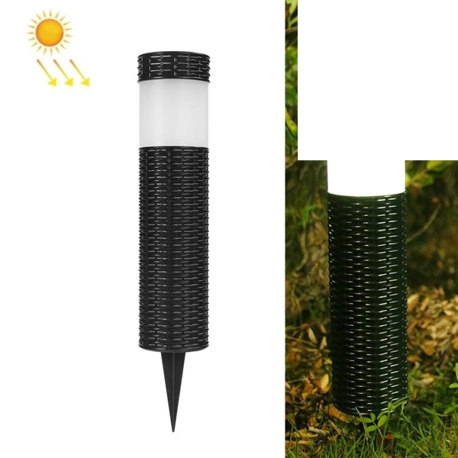 Lampe Solaire LED Cylindrique Pour Jardin Et Pelouse Lumière Blanche IP65 Allumage Automatique Autonomie 8 À 10 Heures - www....