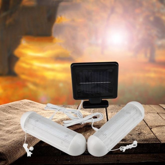 Lampe Murale Solaire LED À Deux Lampes Avec Panneau Solaire Séparé Autonomie 6 À 8 H IP44 Pour Abri Et Jardin - www.yonis-sho...