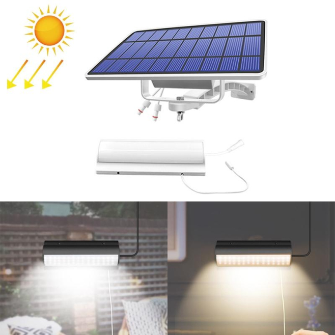 Lampe Murale Solaire 2 En 1 Pour Cour Et Jardin 60 LED Étanche IP65 Autonomie 6 À 10 Heures - www.yonis-shop.com