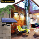 Lampe Murale Solaire 2 En 1 Pour Cour Et Jardin 60 LED Étanche IP65 Autonomie 6 À 10 Heures - www.yonis-shop.com