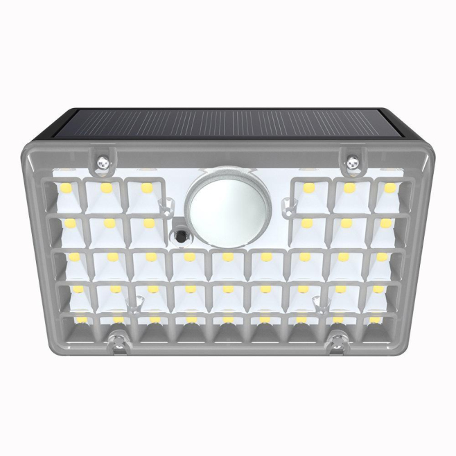 Lampe Murale Solaire À Détection Avec Éclairage Bicolore IP65 39 LED Recharge Solaire Ou Secteur Pour Cour Garage Et Couloir ...