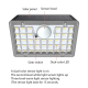 Lampe Murale Solaire À Détection Avec Éclairage Bicolore IP65 39 LED Recharge Solaire Ou Secteur Pour Cour Garage Et Couloir ...