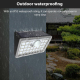 Lampe Murale Solaire À Détection Avec Éclairage Bicolore IP65 39 LED Recharge Solaire Ou Secteur Pour Cour Garage Et Couloir ...