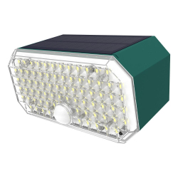 Applique Murale Solaire LED À Détection Pour Cour Garage Et Couloir IP65 76 LED Double Couleur 3 Modes