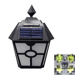 Lampe Murale Solaire LED Hexagonale Extérieure Avec Capteur De Lumière Batterie 600 mAh Et Boîtier ABS