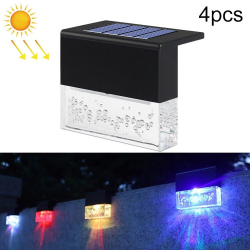 Lot De 4 Lampes Solaires LED Pour Terrasse Jardin Et Mur IP55 RGB Lumière Chaude Avec Allumage Automatique