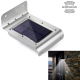 Lampe Murale Solaire LED Extérieure Avec Détection De Présence 16 LED Autonomie 6 À 8 Heures Mode Économie D’énergie