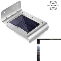 Lampe Murale Solaire LED Extérieure Avec Détection De Présence 16 LED Autonomie 6 À 8 Heures Mode Économie D’énergie