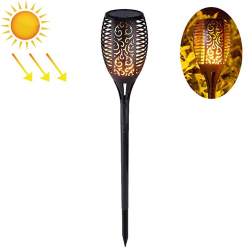 Lampe Solaire À Flamme 96 LED Pour Jardin Extérieur 350 lm Étanchéité IP65 Autonomie 8 À 10 h