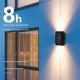 Applique Murale Solaire 6 LED Pour Jardin Éclairage Haut Et Bas Étanche Autonomie 8 Heures - www.yonis-shop.com
