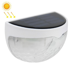 Lampe Solaire Pour Clôture Extérieure 6 LED Lumière Blanche En Forme De Goutte IP65 Autonomie De Plus De 10 Heures