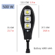 Lampe Solaire Extérieure À Détecteur De Mouvement Radar 10 M 4 Modes IP65 6000 mAh Avec Télécommande - www.yonis-shop.com