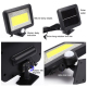 Lampe Solaire Murale Extérieure COB À Détecteur De Mouvement Avec Panneau Séparé IP65 Autonomie De Plus De 10 Heures - www.yo...