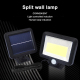 Lampe Solaire Murale Extérieure COB À Détecteur De Mouvement Avec Panneau Séparé IP65 Autonomie De Plus De 10 Heures - www.yo...