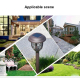 Lampe De Jardin Solaire LED Décorative IP65 À Lumière Blanche Avec Autonomie De 8 Heures - www.yonis-shop.com