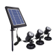 Projecteur Solaire Pour Jardin Et Piscine À 3 Têtes LED RGB Étanche IP68 Autonomie Jusqu’à 20 Heures - www.yonis-shop.com