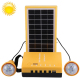 Kit Solaire Portable Rechargeable Pour Éclairage LED Et Recharge Avec Ampoules Batterie Intégrée Et Support TF