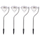 Lampes Solaires LED Pour Jardin Et Allée 4 Pièces Décor Diamant IP44 Autonomie De Plus De 10 Heures en soirée - www.yonis-sho...