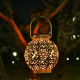 Lanterne Solaire De Jardin À Suspendre En Fer Forgé Bronze Éclairage LED Automatique IP65 Autonomie 8 À 10 Heures - www.yonis...