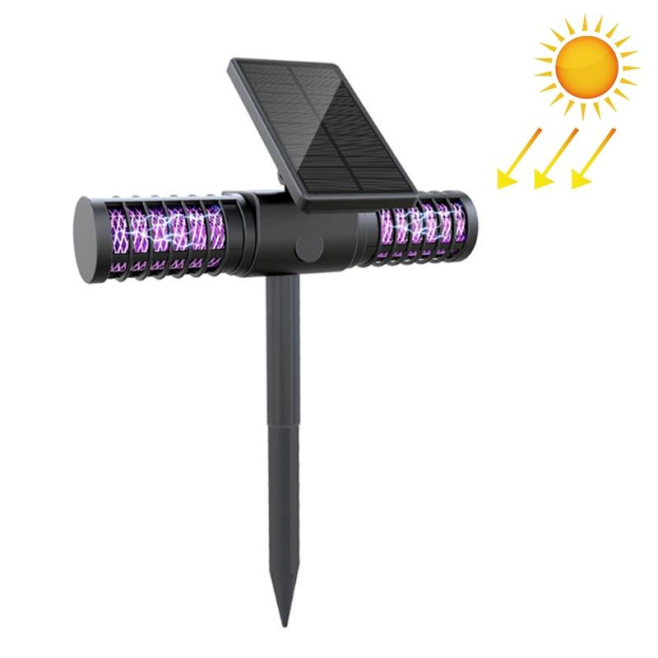 Lampe Anti Moustiques Solaire Extérieure IP65 UV 365 Nm Autonomie 10 À 18 H Recharge Solaire USB - www.yonis-shop.com