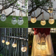 Lampe Bouteille Solaire Suspendue En Verre Pour Jardin IP55 20 LED Blanc Chaud Allumage Automatique Autonomie 6 À 8 Heures - ...