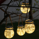 Lampe Bouteille Solaire Suspendue En Verre Pour Jardin IP55 20 LED Blanc Chaud Allumage Automatique Autonomie 6 À 8 Heures - ...