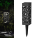 Lampe Solaire De Jardin Extérieur À Motif Ajouré Blanc Chaud IP55 Dimensions 2.32 X 2.32 X 11 Pouces