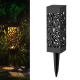 Lampe Solaire De Jardin Extérieur À Motif Ajouré Blanc Chaud IP55 Dimensions 2.32 X 2.32 X 11 Pouces - www.yonis-shop.com