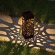 Lampe Solaire De Jardin Extérieur À Motif Ajouré Blanc Chaud IP55 Dimensions 2.32 X 2.32 X 11 Pouces - www.yonis-shop.com