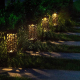 Lampe Solaire De Jardin Extérieur À Motif Ajouré Blanc Chaud IP55 Dimensions 2.32 X 2.32 X 11 Pouces - www.yonis-shop.com