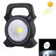 Lampe De Travail LED COB 10 W Rechargeable Avec Panneau Solaire Et Batterie Externe Pour Camping