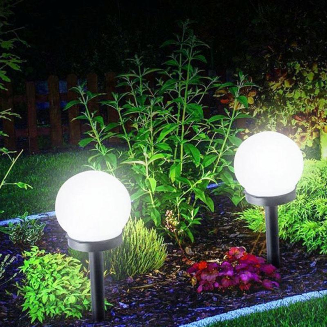 Lampes Solaires De Jardin Extérieures Étanches 2 Pièces Lumière Blanche Éclairage 8 H - www.yonis-shop.com