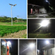 Lampadaire Solaire LED Extérieur 204 LED IP65 Avec Télécommande Panneau Solaire 25 W Batterie 24000 mAh - www.yonis-shop.com