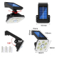 Applique Murale Solaire 48 LED Extérieure Étanche IP65 Avec Détecteur De Mouvement 3 Modes - www.yonis-shop.com