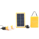 Kit D’Éclairage Solaire Portable D’Urgence 2 Lampes LED Autonomie 30 Heures USB 3W Pour Coupure De Courant