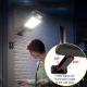 Lampe Solaire Murale Extérieure À Détection Humaine Étanche 128 LED Panneau 2,5 W Batterie 3000 mAh Induction 3 À 5 Mètres - ...