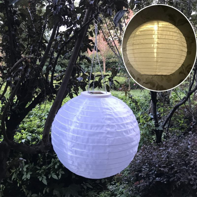 Lanterne Suspendue Solaire Extérieure Pour Jardin Et Mariage LED Blanche IP44 30 Cm Résistante À La Pluie - www.yonis-shop.com