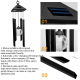 Lampe Solaire LED Suspendue Pour Jardin Avec Carillon Éolien Étanche IP65 À Couleurs Changeantes - www.yonis-shop.com