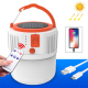 Lampe LED Solaire D’Urgence 8 W 24 LED Batterie 18650 1200 mAh Recharge USB Et Solaire 5 Modes