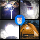 Lampe LED Solaire De Secours 8 W Avec Batterie Intégrée 1200 mAh Recharge USB Et Solaire 5 Modes - www.yonis-shop.com