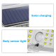 Lampe Murale Solaire Extérieure 90 LED À Détection De Mouvement IP65 3 Modes Sans Câblage Éclairage Quatre Faces - www.yonis-...