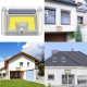 Lampe Murale Solaire Extérieure 90 LED À Détection De Mouvement IP65 3 Modes Sans Câblage Éclairage Quatre Faces - www.yonis-...