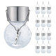 Lot De 12 Lampes Solaires À Boule En Verre Craquelé Pour Jardin Avec Clip Lumière Blanche Autonomie 8 À 10 Heures