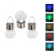 Lot De 12 Lampes Solaires À Boule En Verre Craquelé Pour Jardin Avec Clip Lumière Blanche Autonomie 8 À 10 Heures - www.yonis...