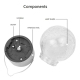 Lot De 12 Lampes Solaires À Boule En Verre Craquelé Pour Jardin Avec Clip Lumière Blanche Autonomie 8 À 10 Heures - www.yonis...