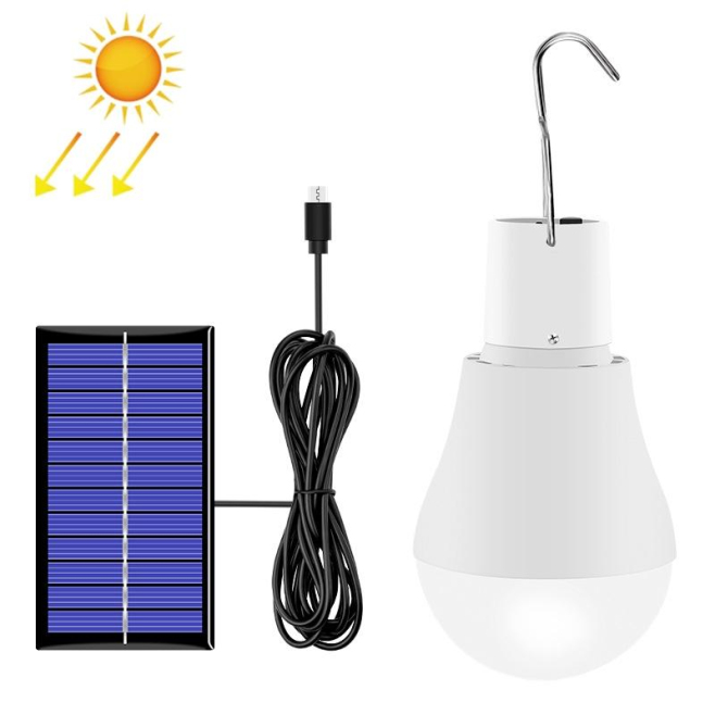 Ampoule LED Solaire USB Pour Camping Et Éclairage De Secours Extérieur 5 W IP65 Avec Crochet - www.yonis-shop.com