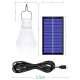 Ampoule LED Solaire USB Pour Camping Et Éclairage De Secours Extérieur 5 W IP65 Avec Crochet - www.yonis-shop.com