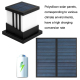 Lampe Solaire Extérieure Pour Potelet De Jardin Étanche IP65 Autonomie 8H30 3 Températures De Couleur Noir - www.yonis-shop.com